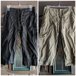 2 pairs Gap cargo capris